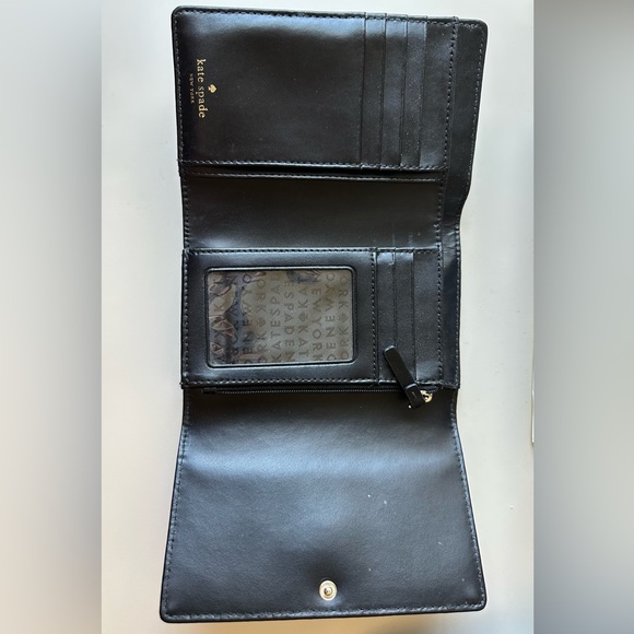 Used Kate Spade tri-fold wallet - black - Picture 2 of 4